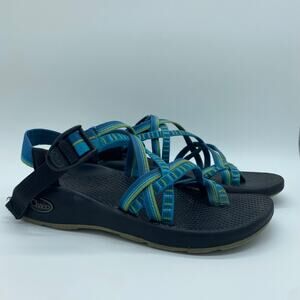 Chaco Women's size 7 Blue Green Strappy Shoes Outdoor Gorpcore Z-Strap